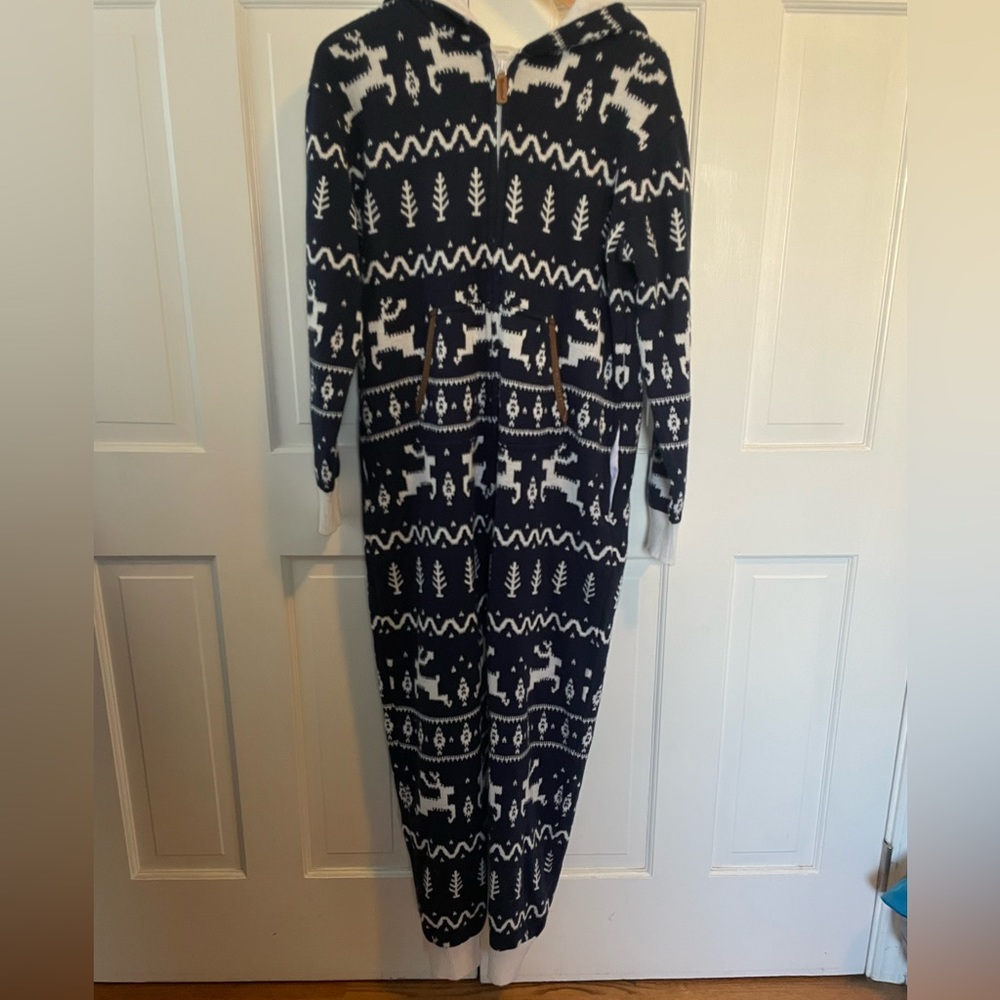 Tipsy Elves Navy and White Patterned Onesie